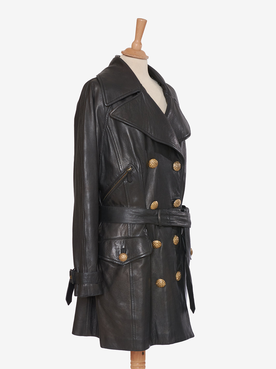 Max Mara Black Leather Jacket