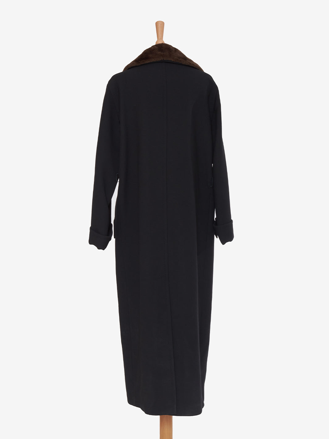 Max Mara Double-breasted coat with fur collar