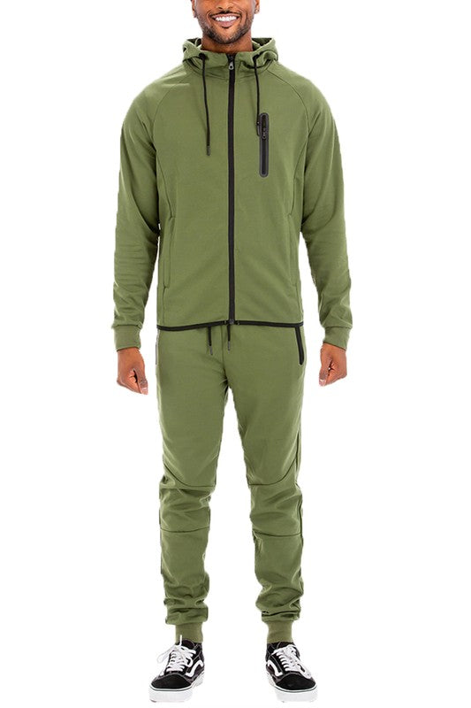 Mens Full Zip Sweat Pant Sweat Set