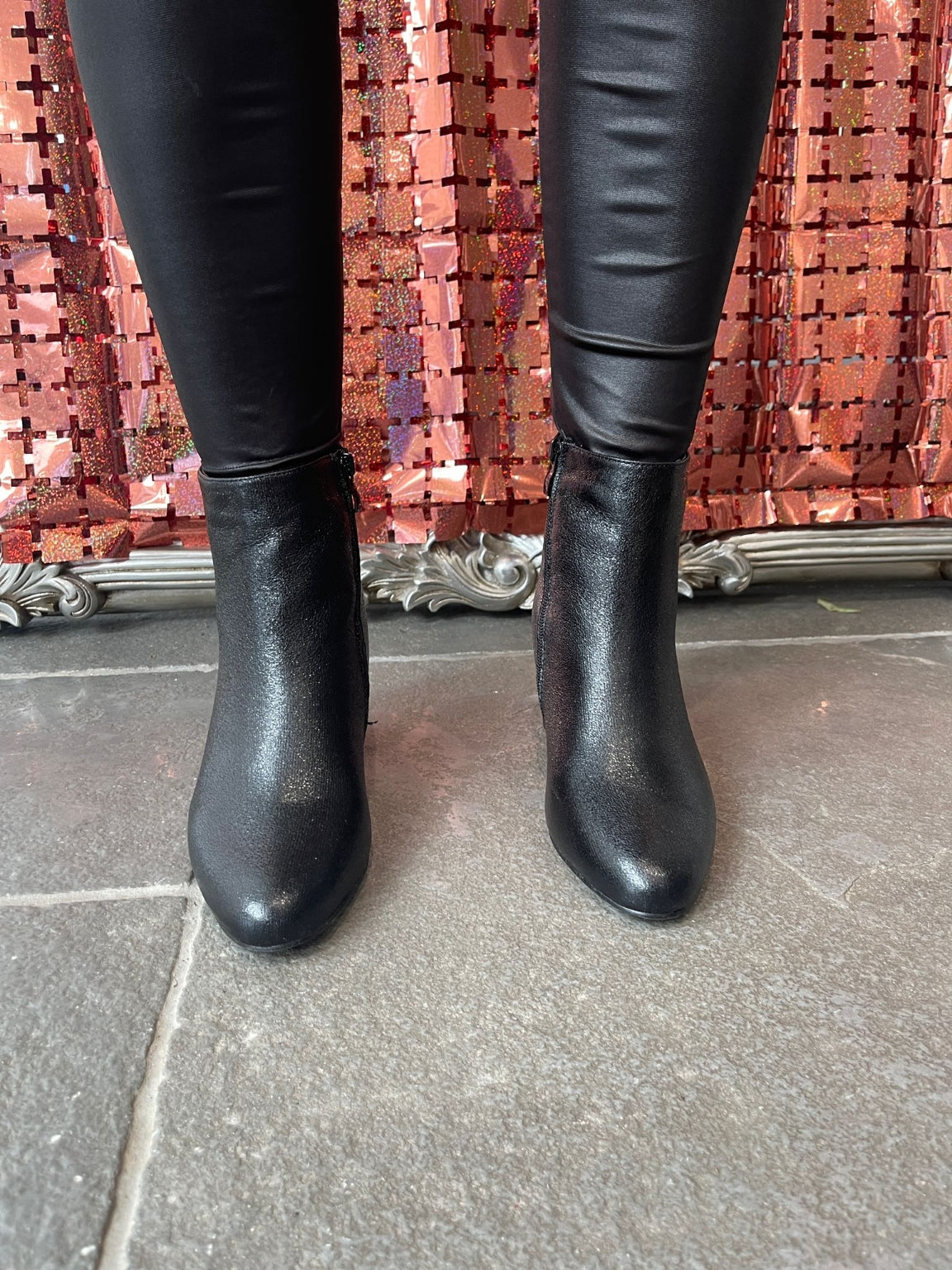 Metallic Heeled Boots Aimee