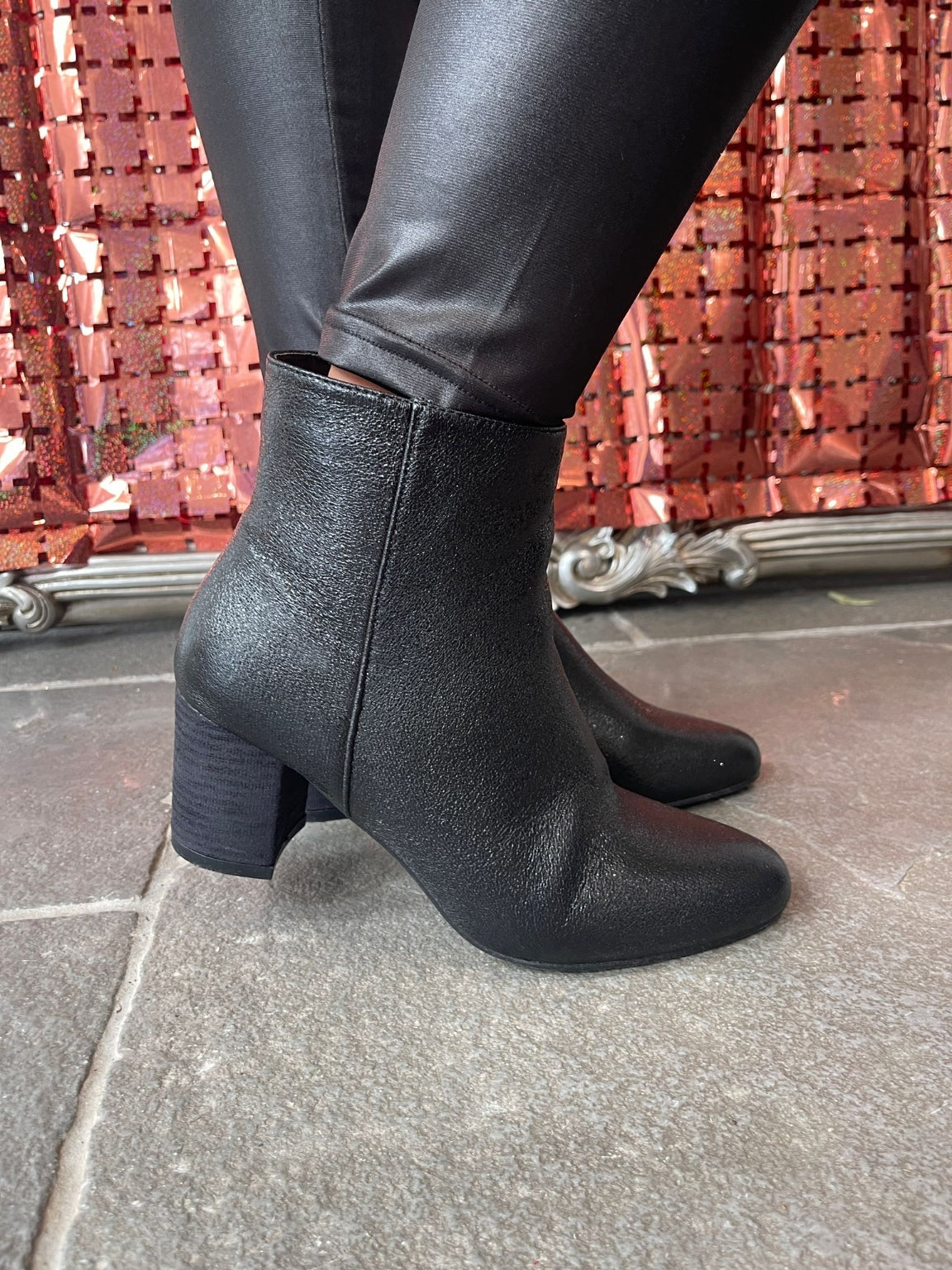 Metallic Heeled Boots Aimee