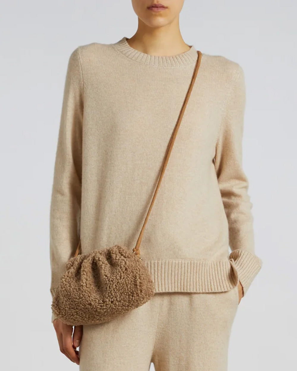 Mid Brown Cashmere Crewneck Bilbao Sweater