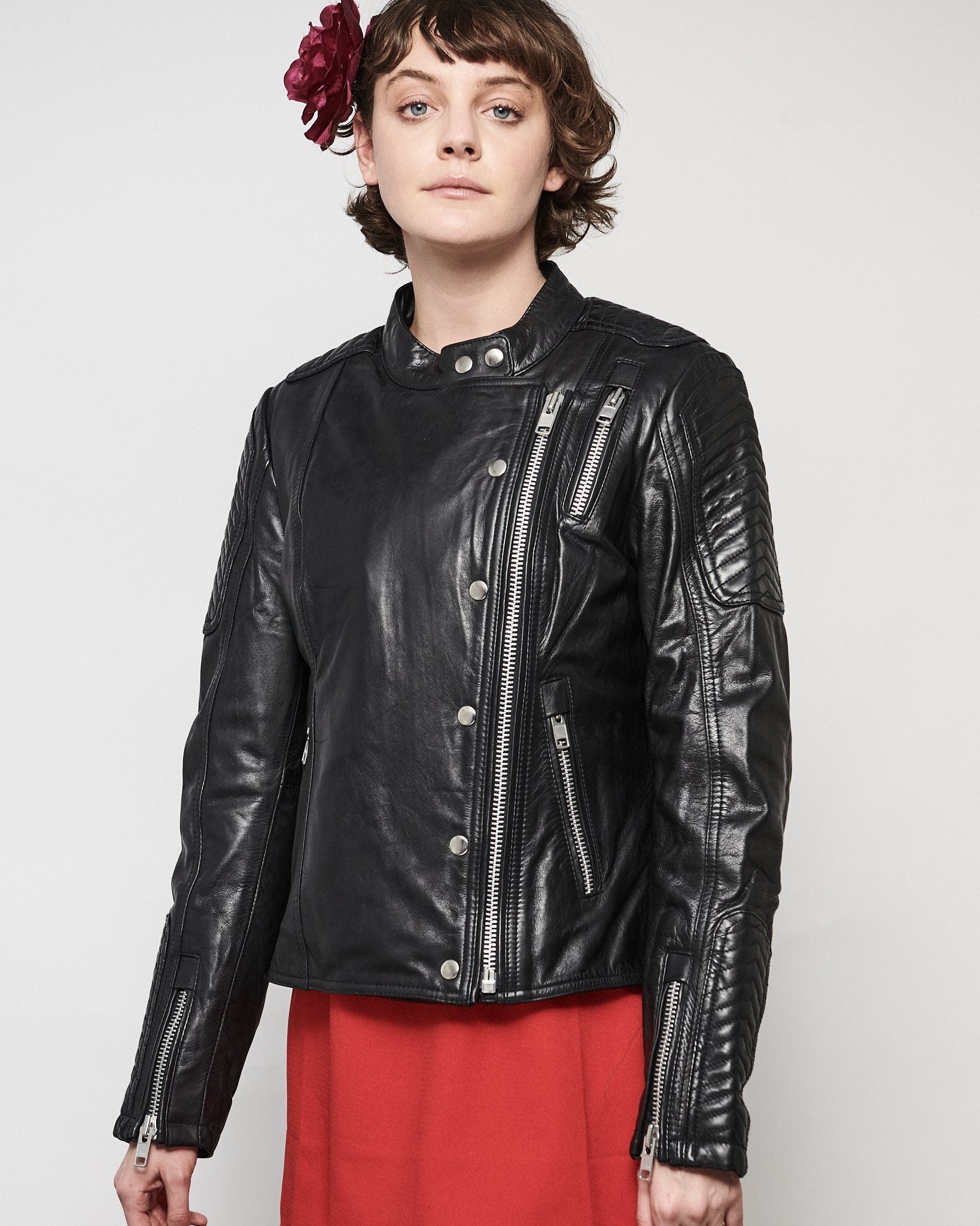 MODERN VICE ZIP & SNAP MOTO JACKET