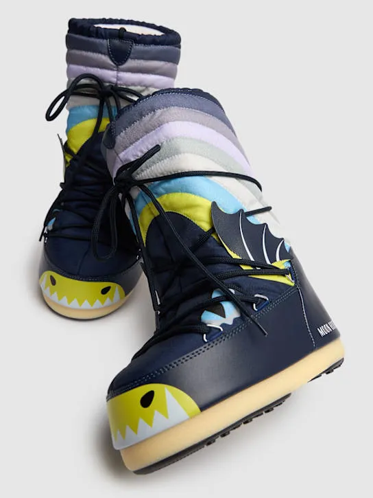 Moon Boot   Icon tall dragon nylon snow boots 