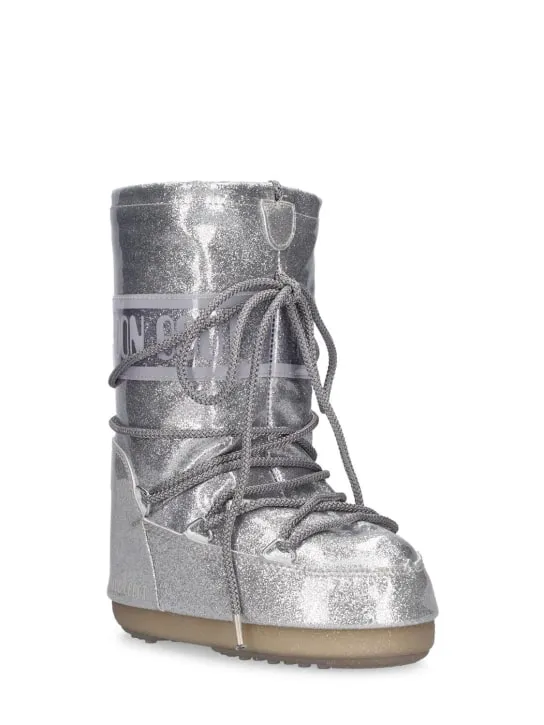 Moon Boot   Icon tall glitter nylon snow boots 