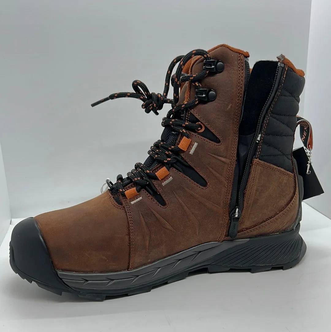 NEXGRIP DENALI BROWN LEATHER WATERPROOF MENS SNOW BOOT WITH RETRACTABLE ICE CLEATS