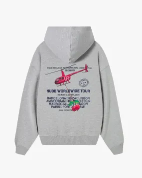 NUDE TOUR HOODIE GREY MELANGE