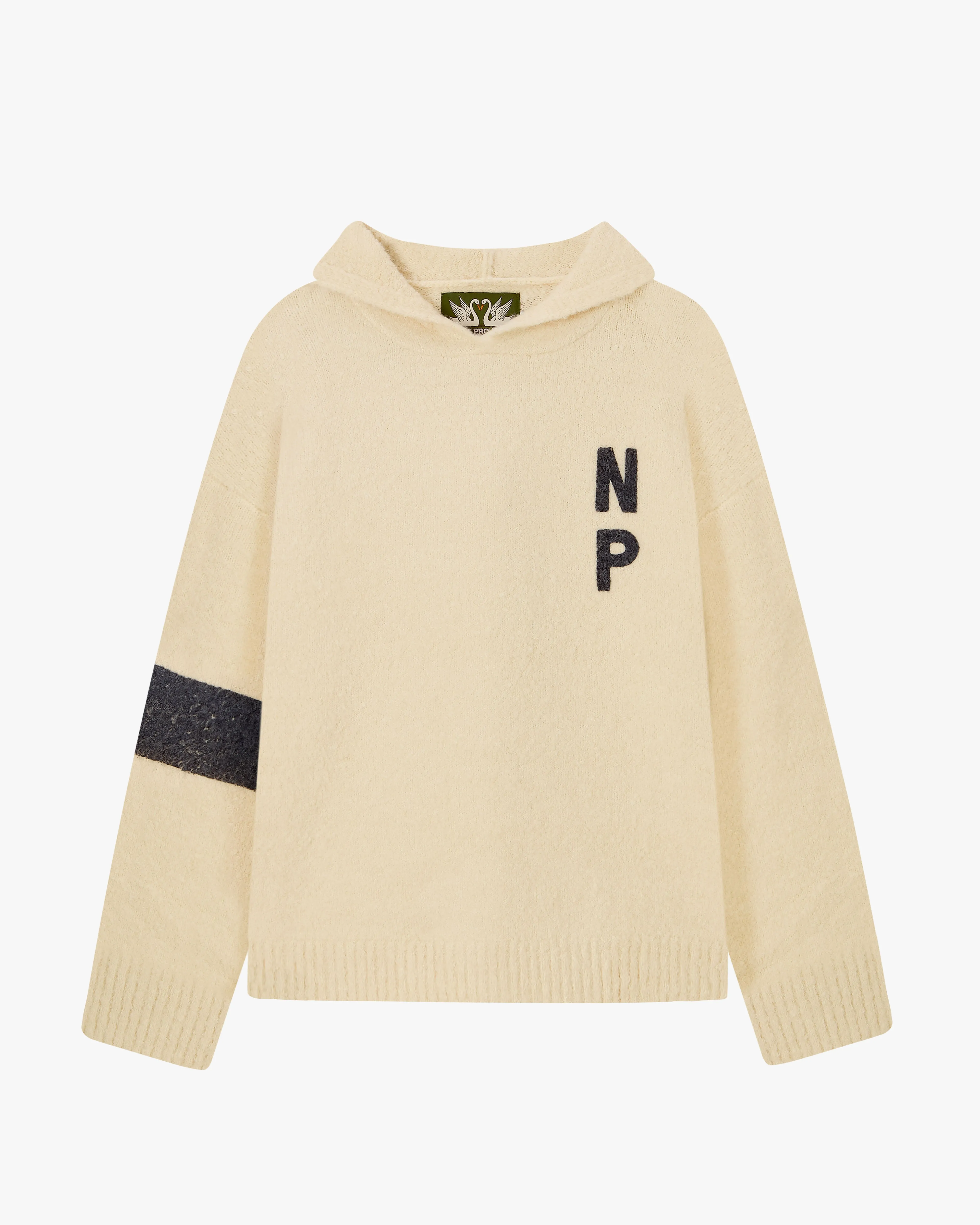 NUMBERS SWEATER HOODIE MARSHMALLOW