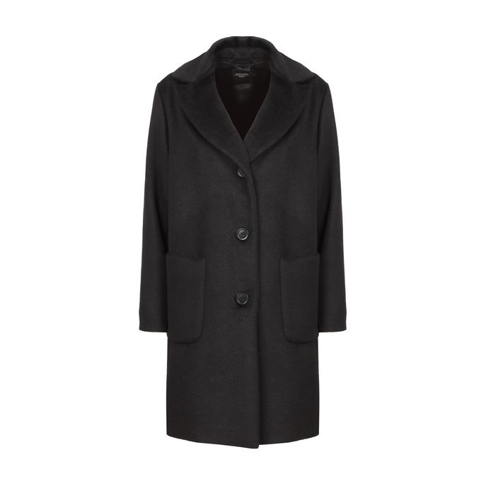 OLIVETO COAT IN WOOL AND MOHAIR Woman Black