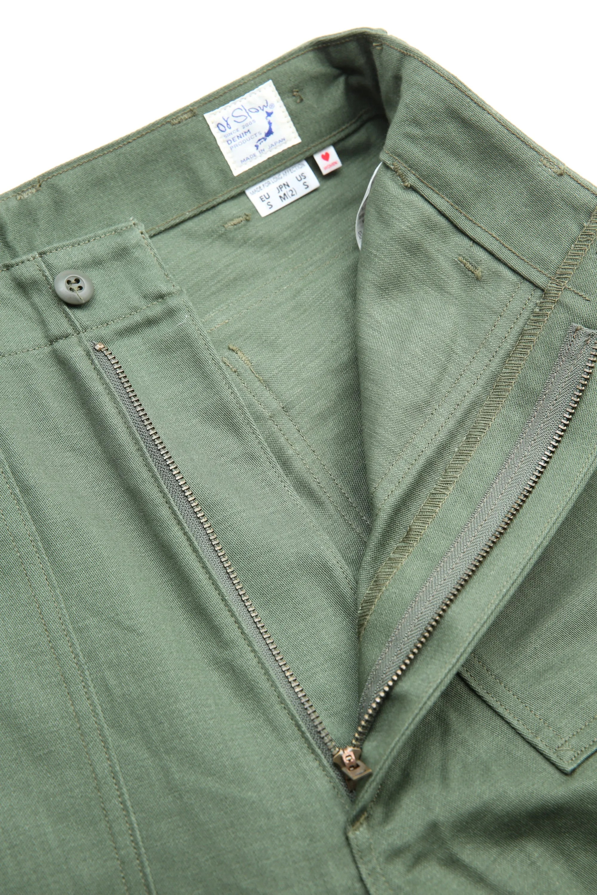 orSlow Women's High Waist Fatigue Pants - Green 16