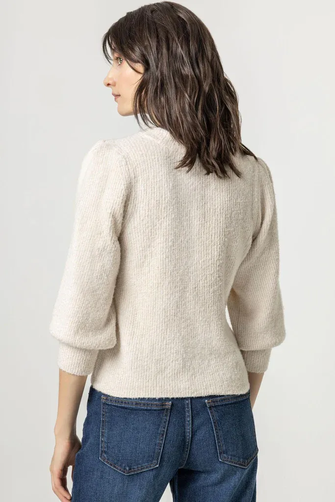 PA2408s Lilla P 3/4 Puff Sleeve Sweater