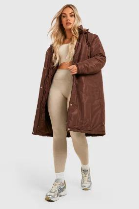 Plus Faux Fur Longline Parka