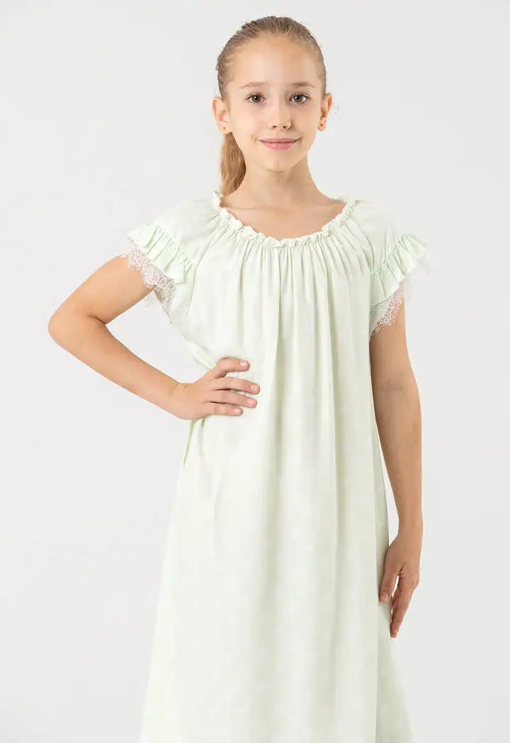 Polka Dots Ruffle Frill Sleep Dress