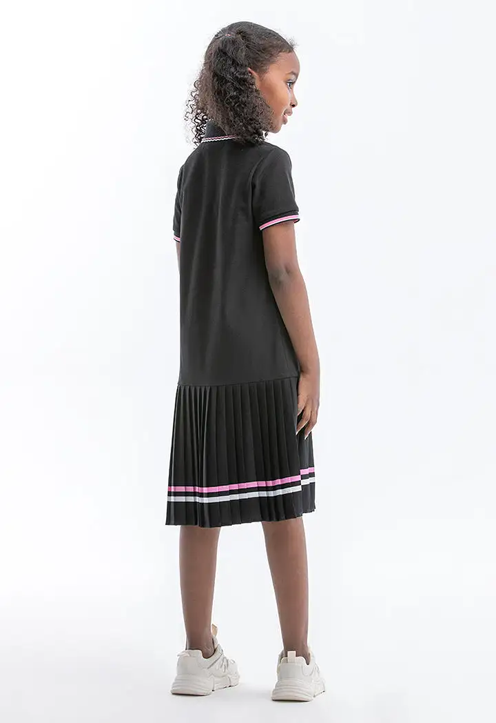 Powerpuff Girls Collared Pleated Hem Dress