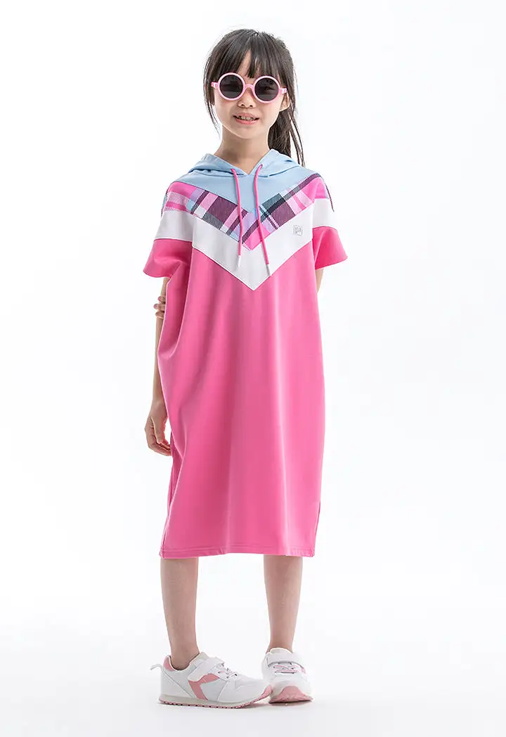 Powerpuff Girls Hooded Dropped Shoulder Dress