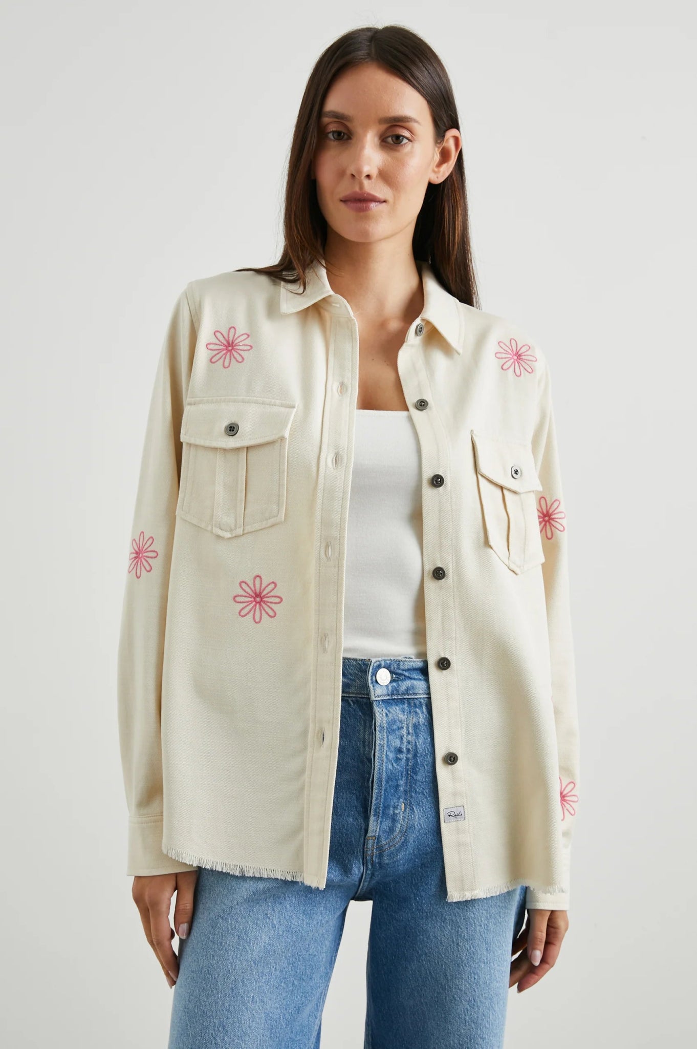 Rails Loren Shirt Jacket in Ecru