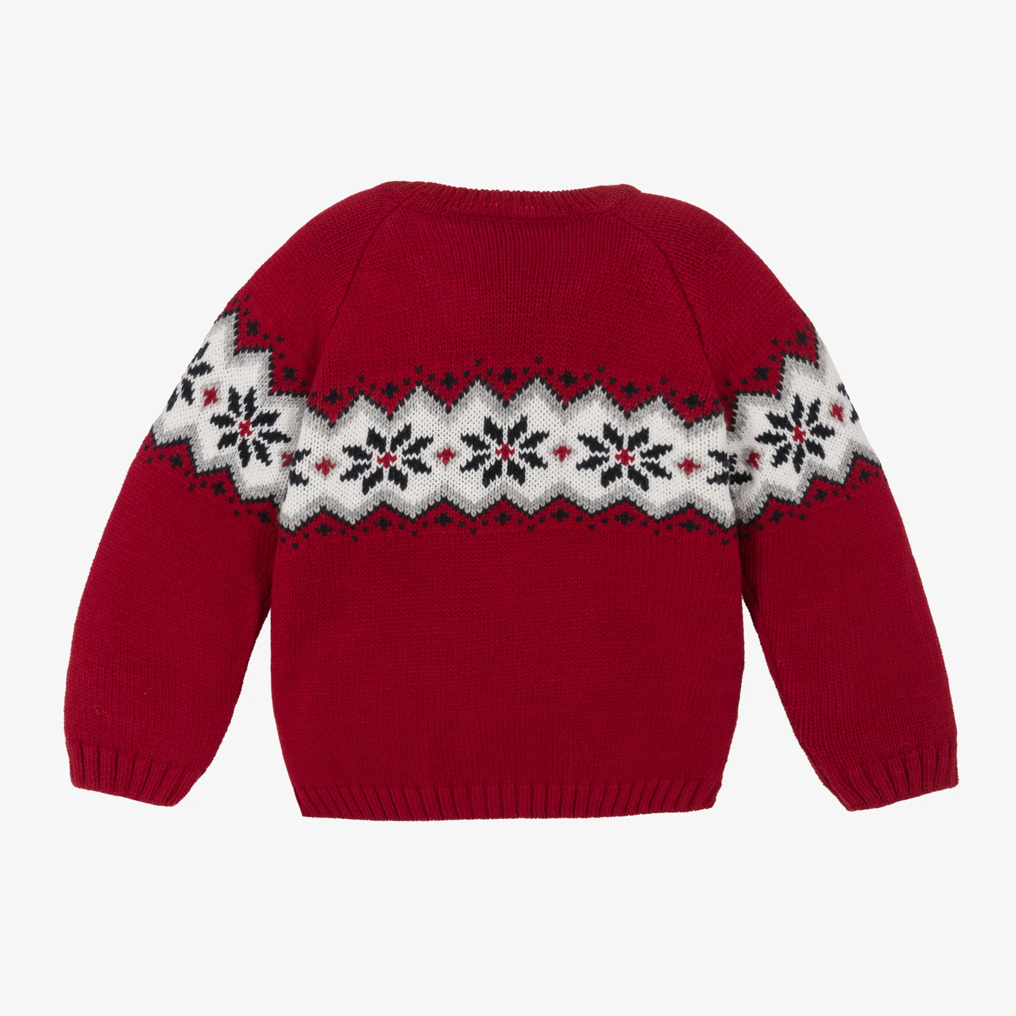 Red Wool Fair Isle Sweater