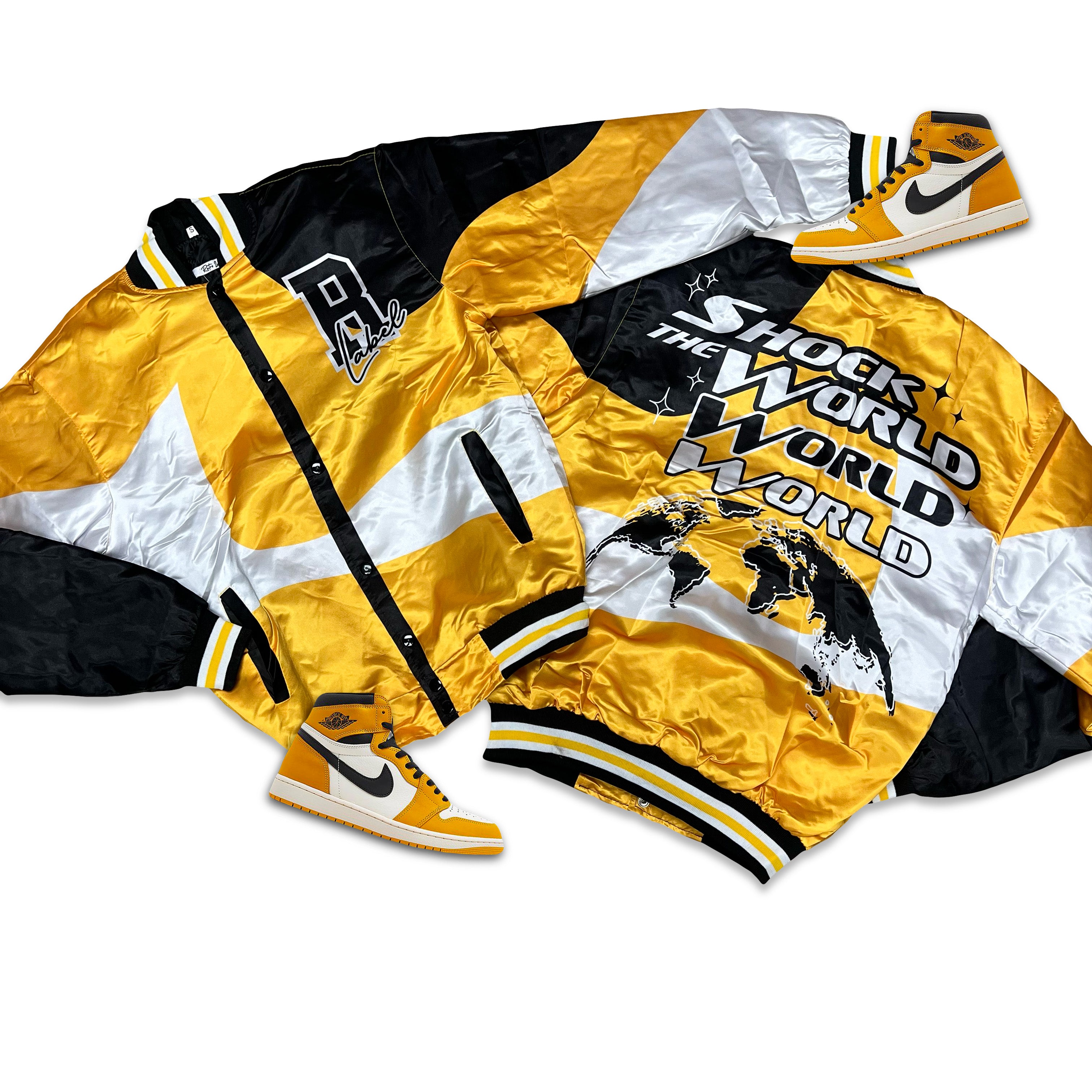 RETRO LABEL SHOCK THE WORLD JACKET (RETRO 1 YELLOW OCHRE)