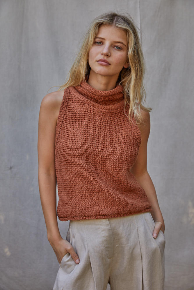 Salma Sleeveless Turtle Neck Top