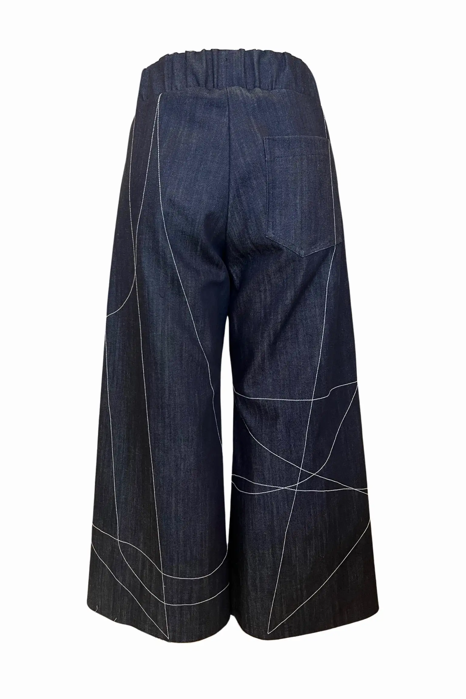 Scribble Step Stitch Pants V2 | Striated Denim