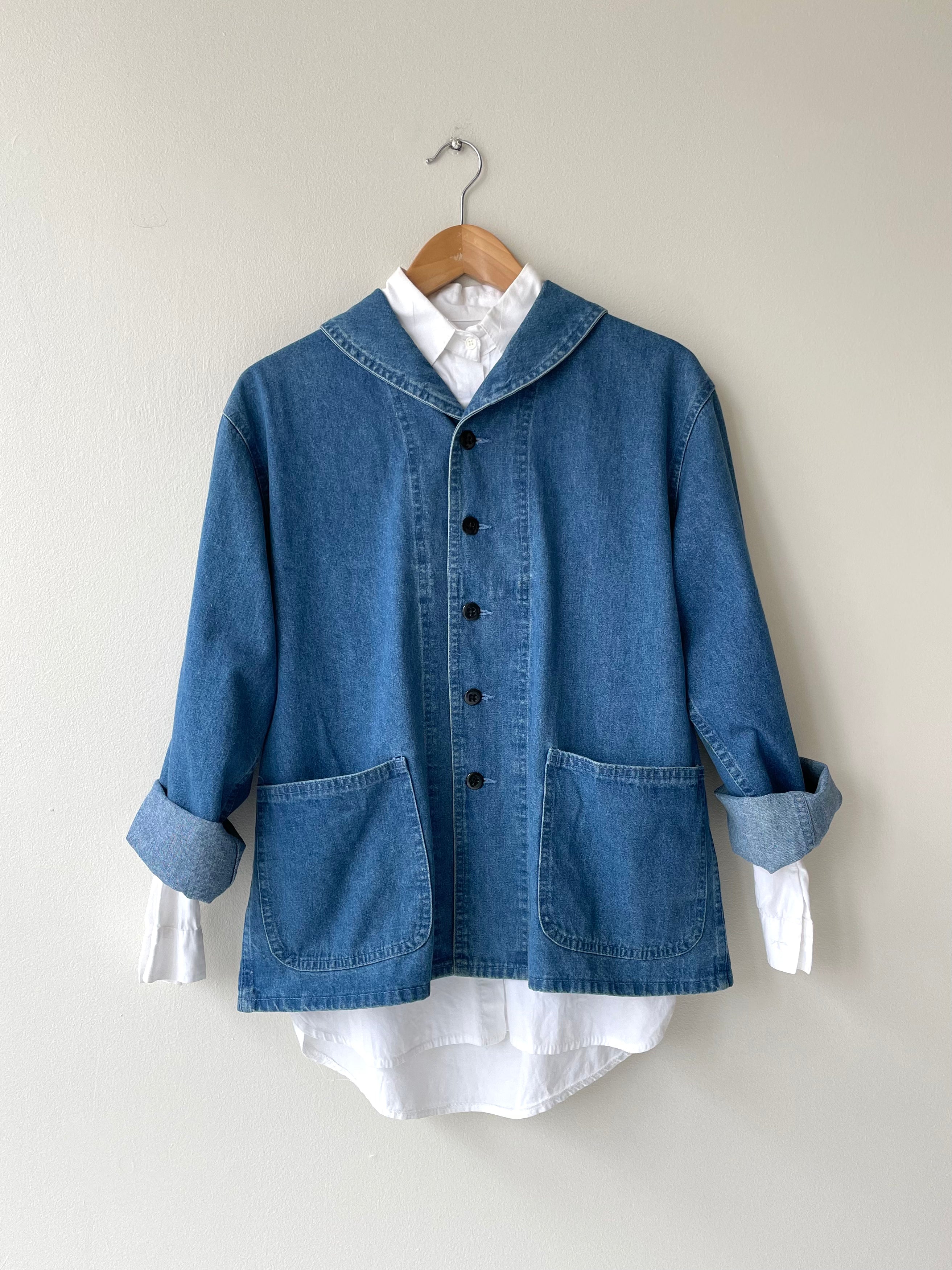 Shawl Collar Denim Jacket