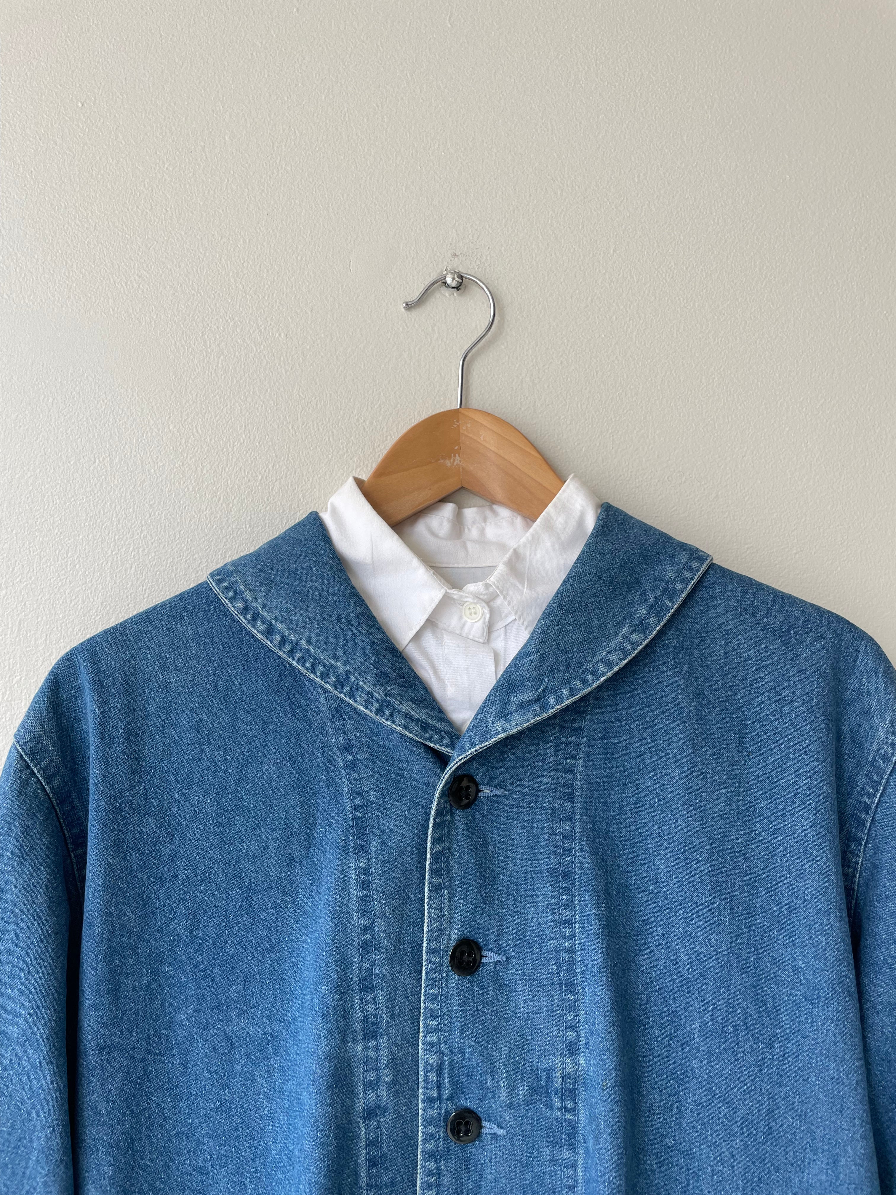 Shawl Collar Denim Jacket