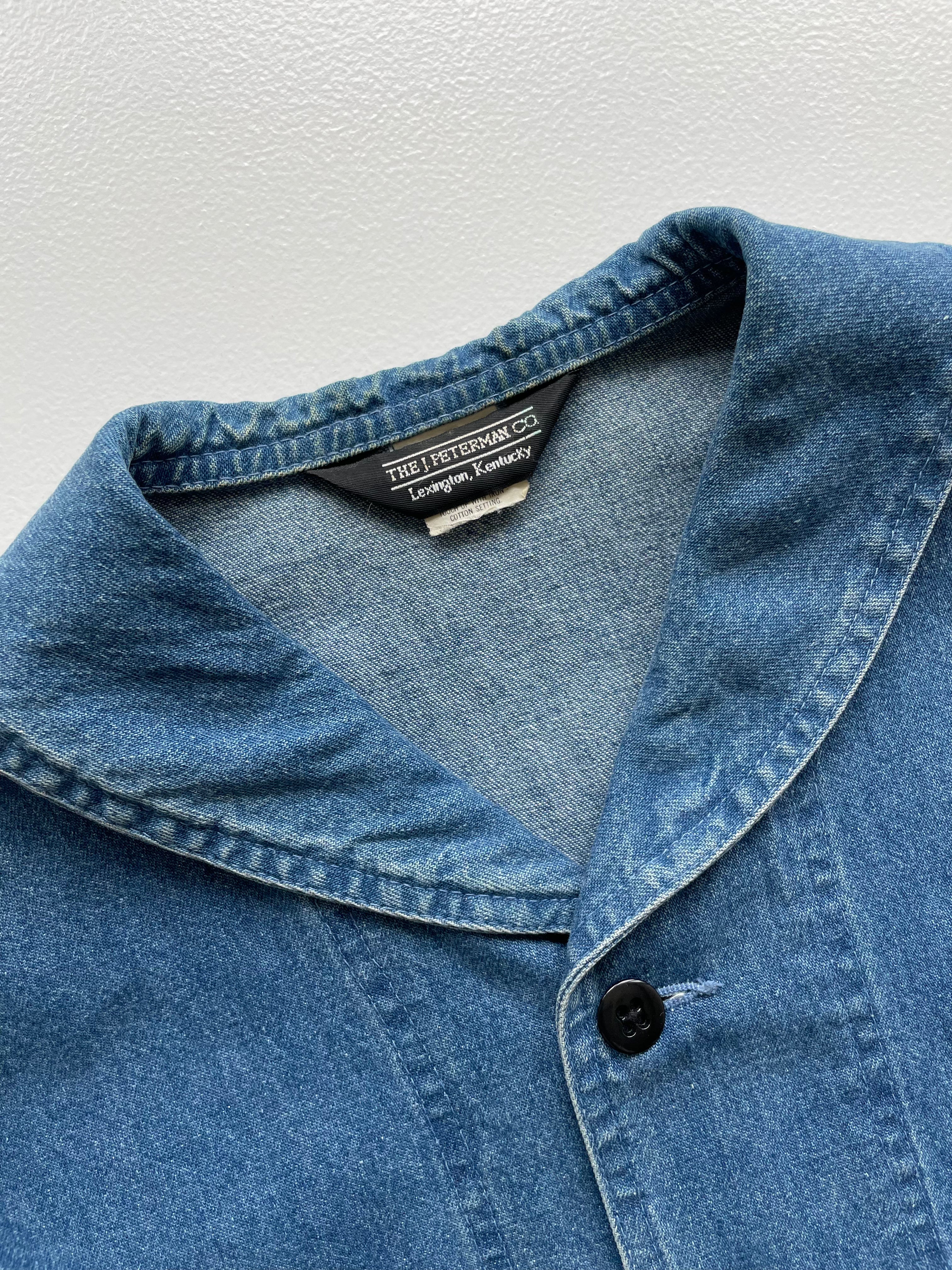 Shawl Collar Denim Jacket