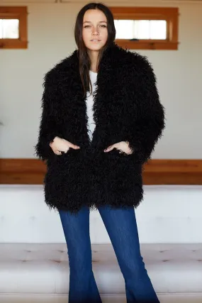 Shearling Coat - Black