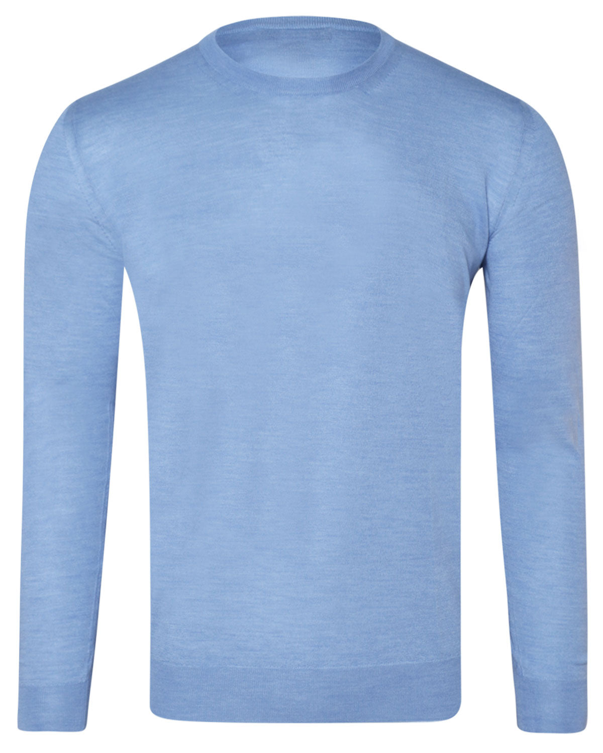 Sky Blue Cashmere Blend Crewneck Sweater