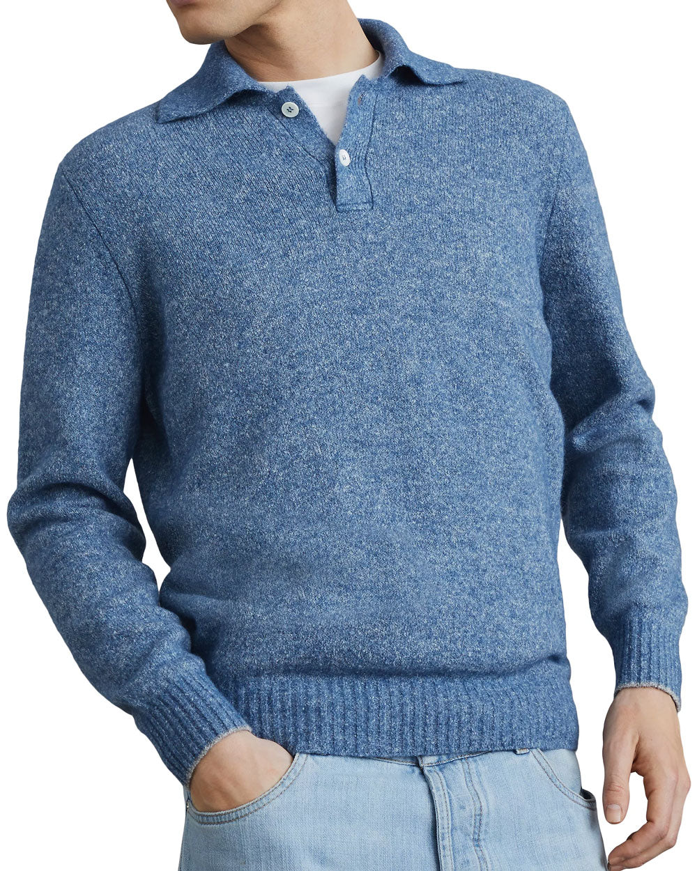 Sky Blue Polo Sweater