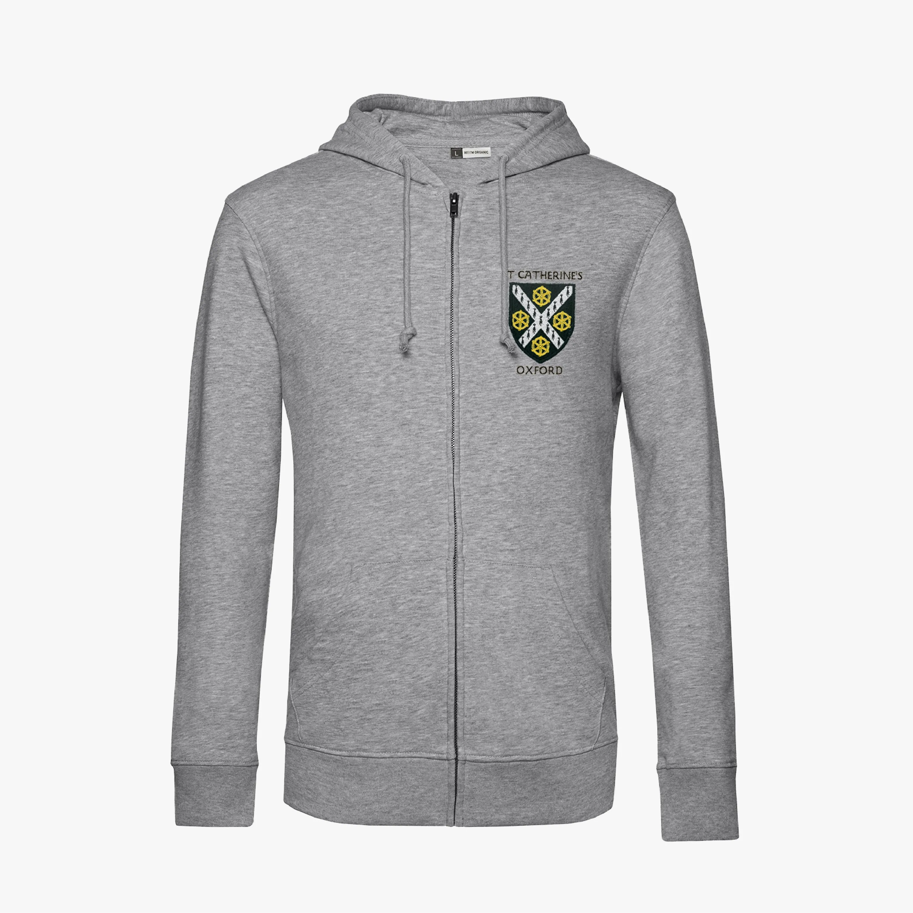 St Catherine's College Men's Organic Embroidered Zip Hoodie