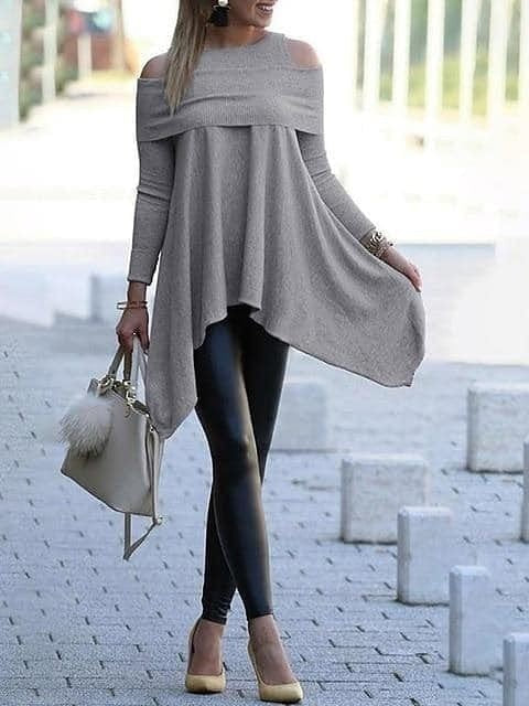 Stay Classy Women's Long Sleeve Cold Shoulder Sweater Dress