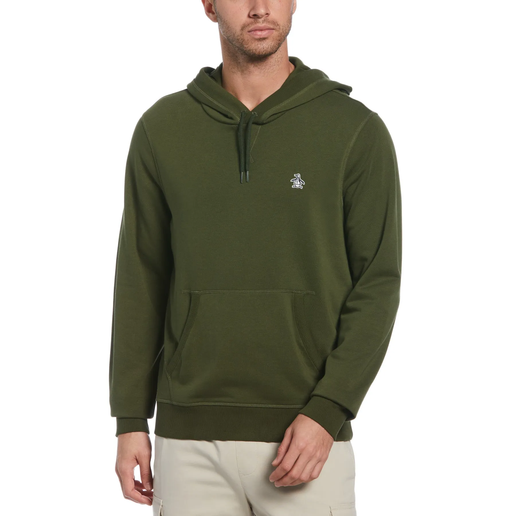 Sticker Pete Pullover Fleece Hoodie In Rifle Green