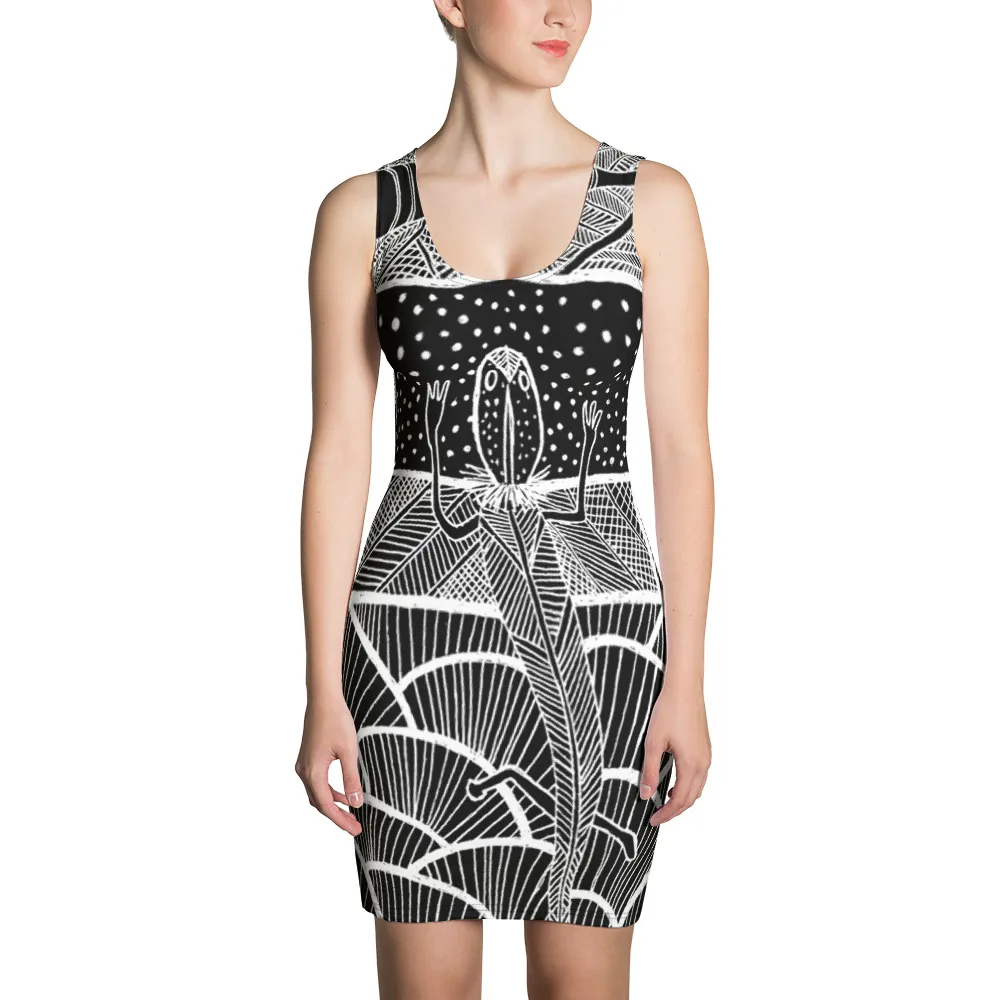 Sublimation Cut & Sew Dress Barton Springs Salamander Story