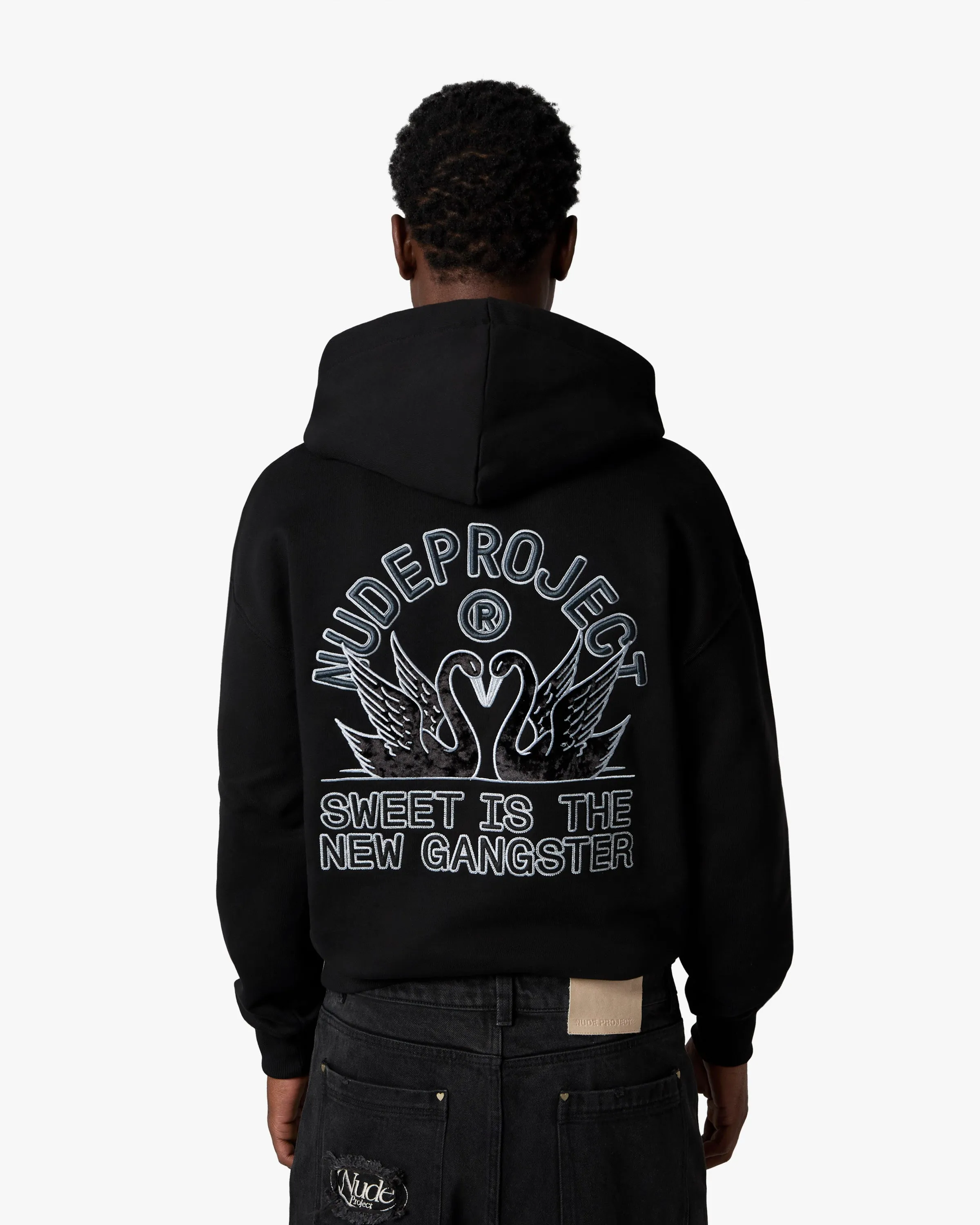 SWANS HOODIE BLACK