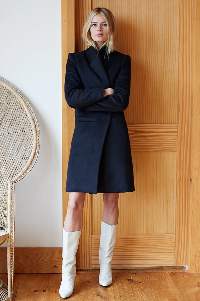 Tailored Coat - Black Cashmere