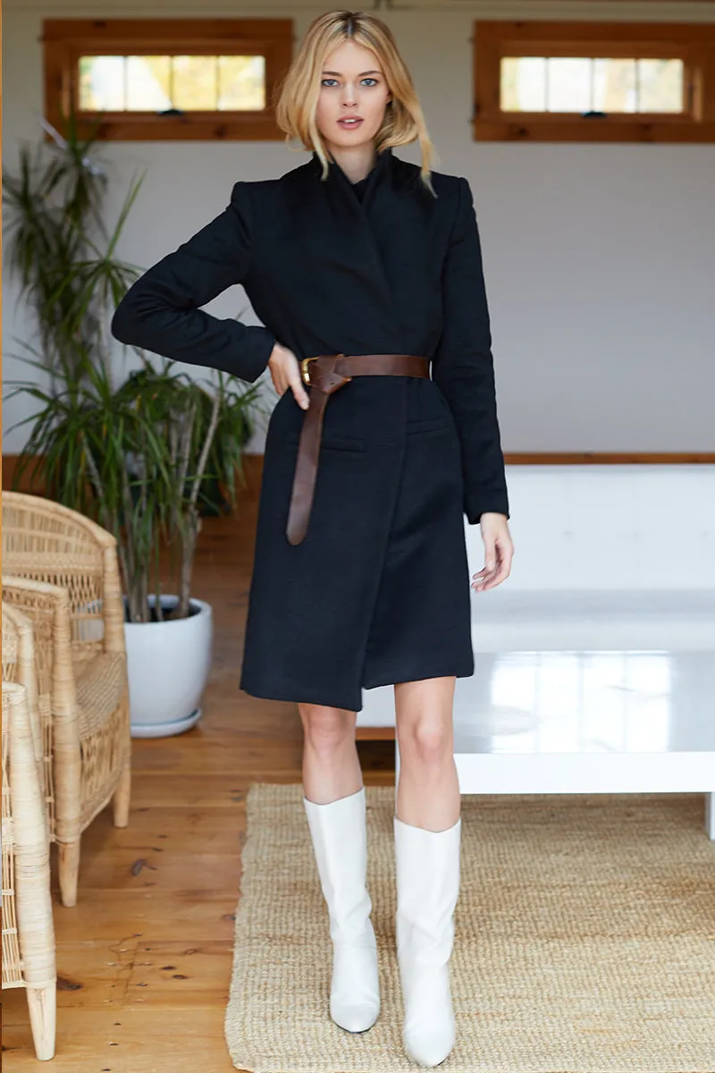 Tailored Coat - Black Cashmere