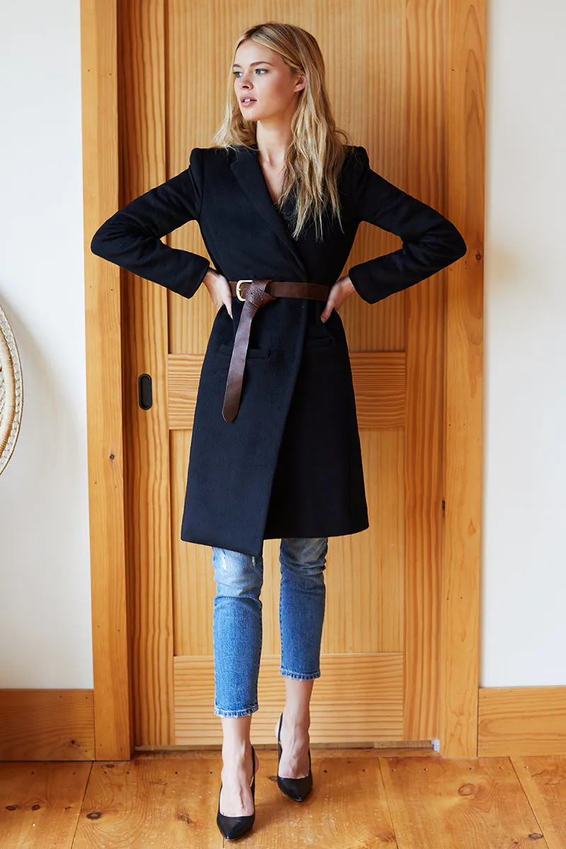 Tailored Coat - Black Cashmere