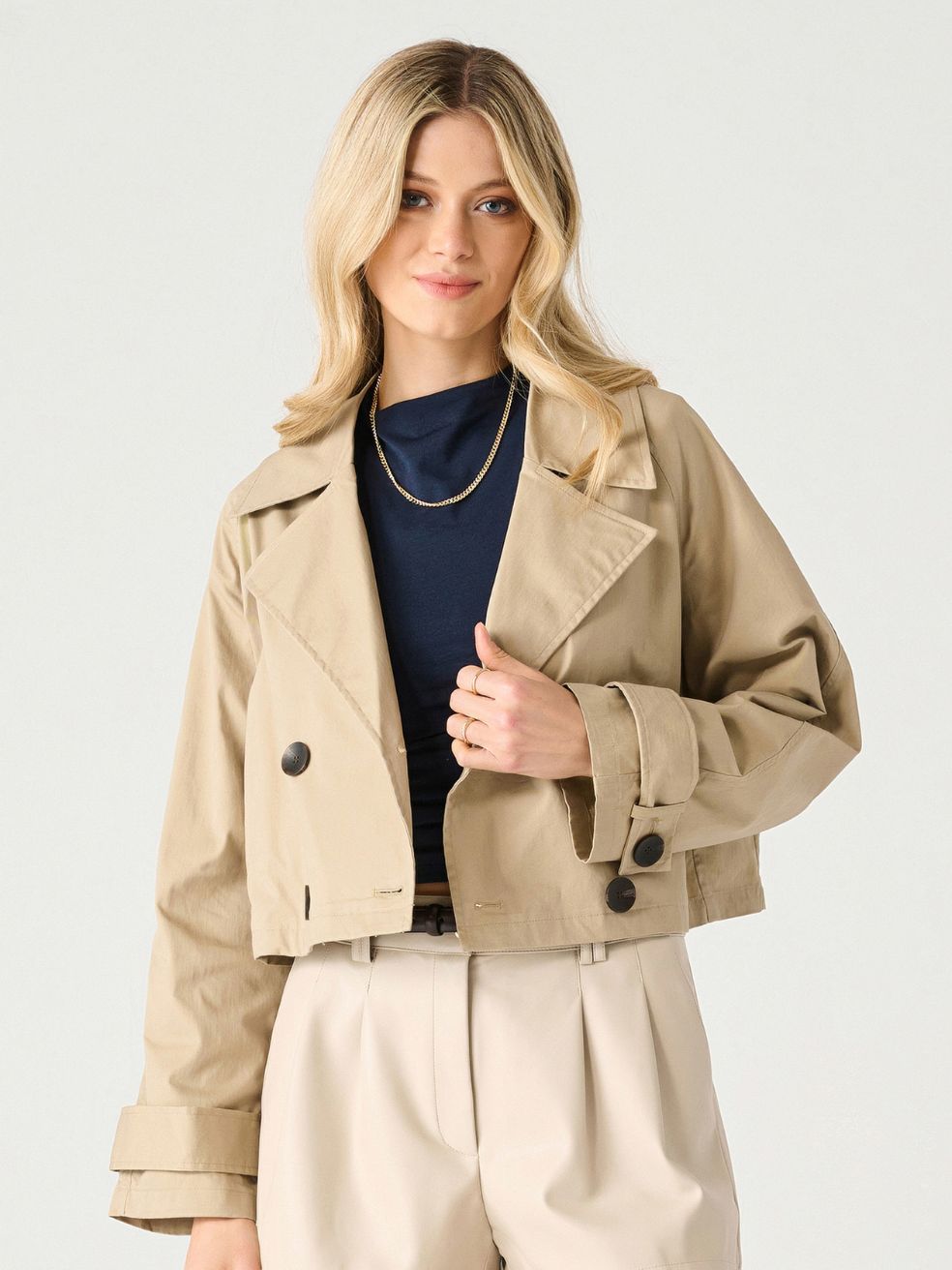 Tammy Cropped Trench Coat