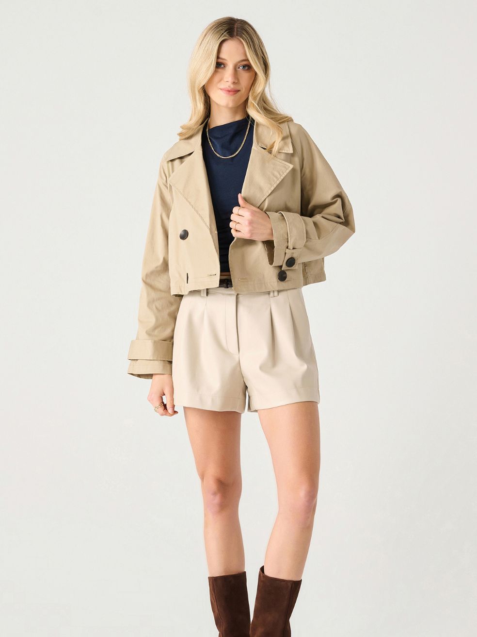 Tammy Cropped Trench Coat