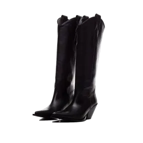 TORAL HIGH BLACK LEATHER BOOTS