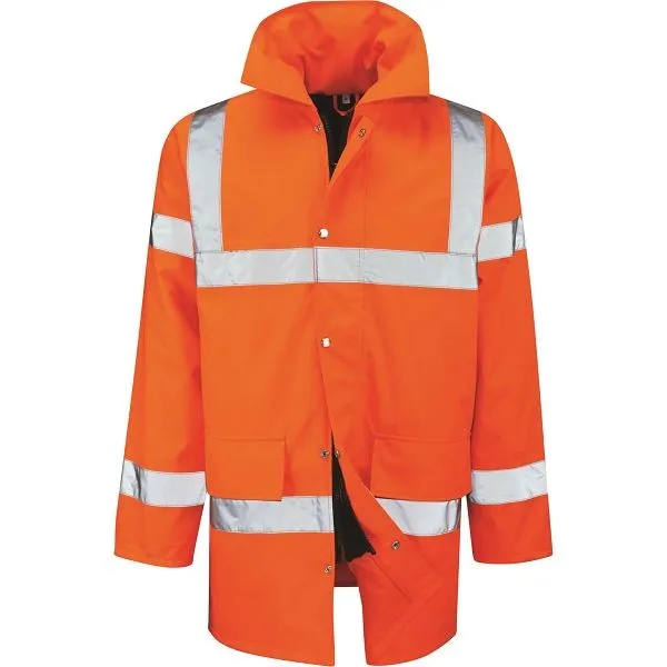 Tristan Hi-Vis Orange Parka Jacket | Work & Wear Direct