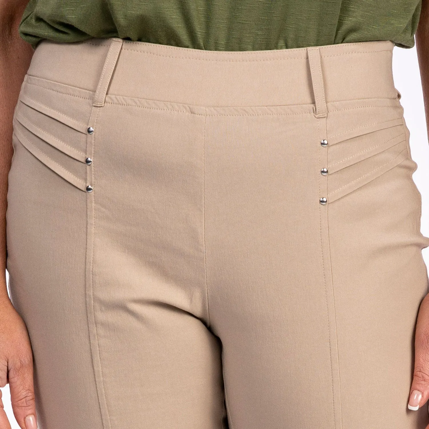 Tuck Capri - Taupe / Beige