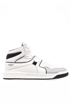 Valentino Garavani One Stud High White Sneakers