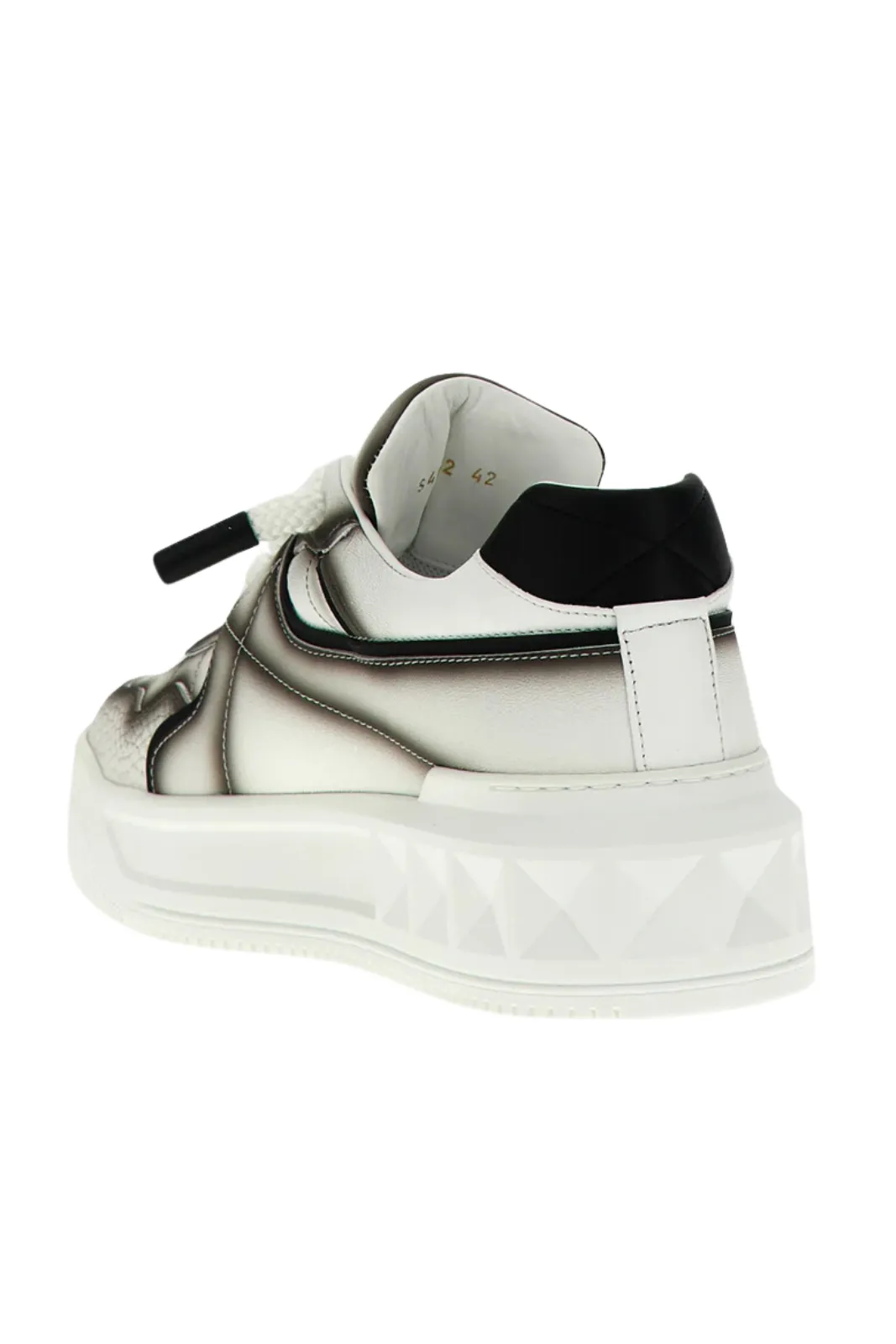 Valentino Garavani White & Black One Stud XL Sneakers