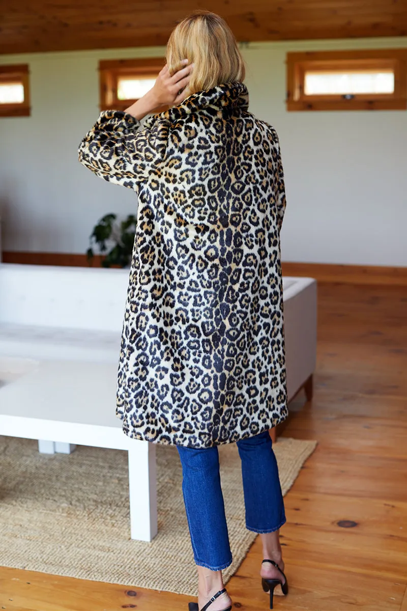 Vegan Leopard Coat - Leopard