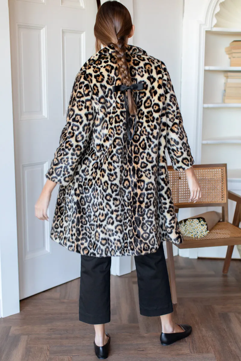 Vegan Leopard Coat - Leopard