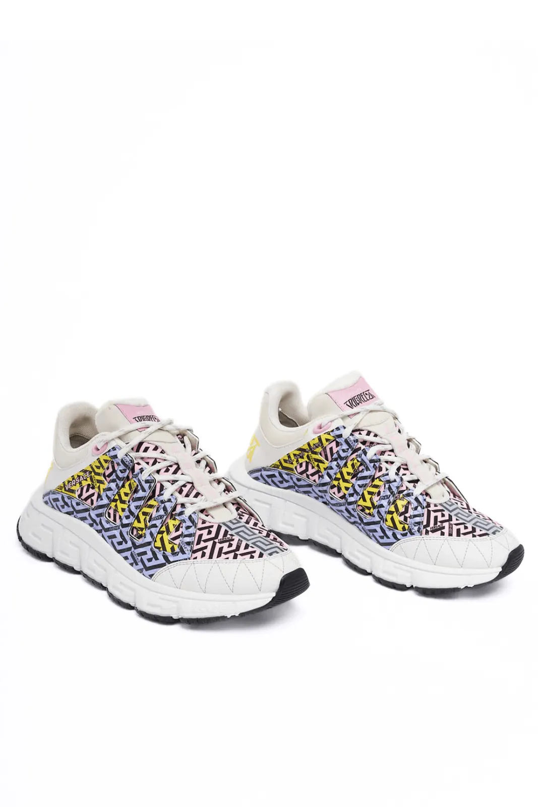 Versace Trigreca Logo Printed Lace-Up Sneakers