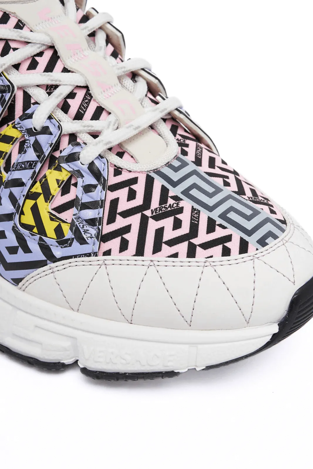 Versace Trigreca Logo Printed Lace-Up Sneakers