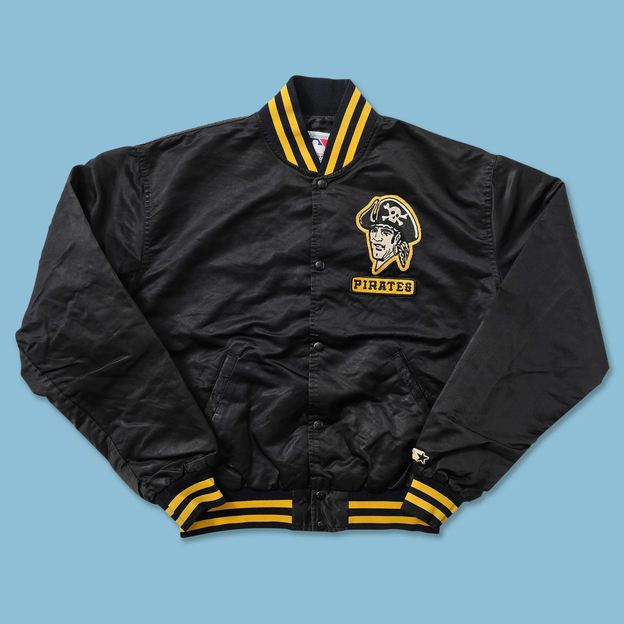 Vintage Starter Pittsburgh Pirates Satin Bomber Jacket Large